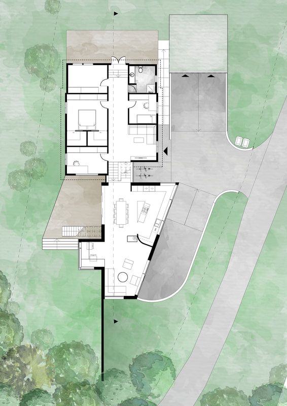 Arkitekttegnet plan tegning av bolig i Oslo